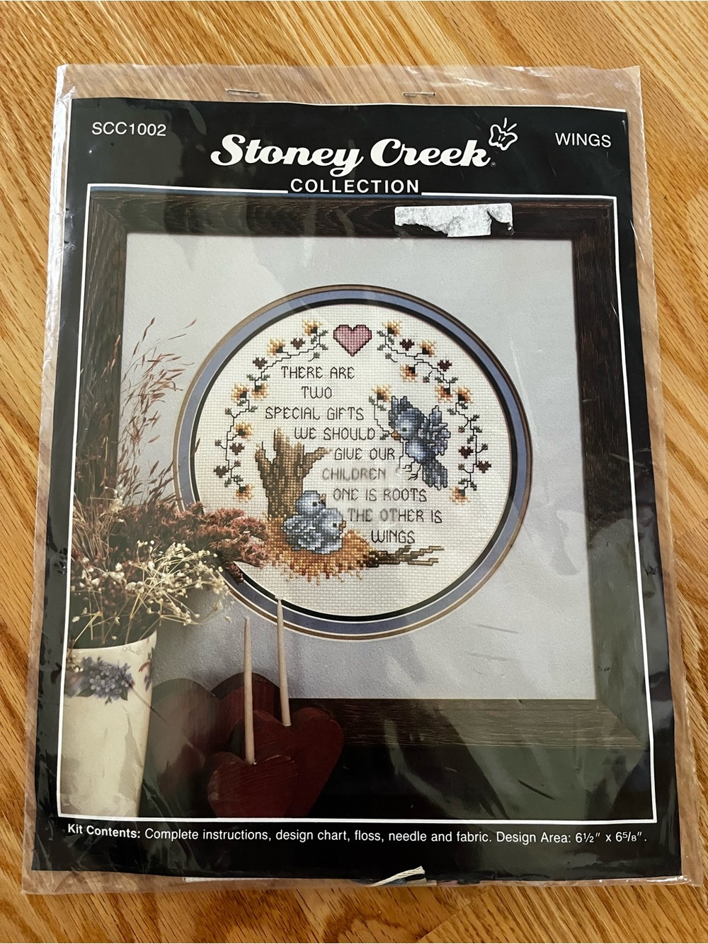 Vintage Wings Cross Stitch Kit Stoney Creek Collection 6 1/2" X 6 5/8" SCC1002